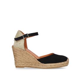 monty black espadrille wedge sandals from KURT GEIGER LONDON