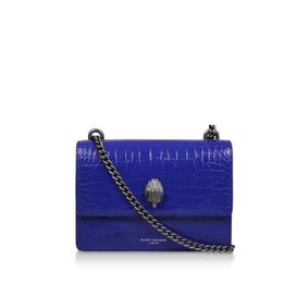 shoreditch croc cross body purple leather croc effect cross body bag from KURT GEIGER LONDON