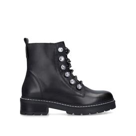 bax black embellished chain biker boots from KURT GEIGER LONDON