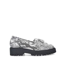 klarke pump snake print flatform tassel loafers from KURT GEIGER LONDON