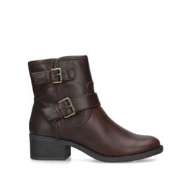 jake brown block heel ankle boots with buckle detail from MISS KG