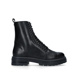 sultry chain black leather biker boots from CARVELA
