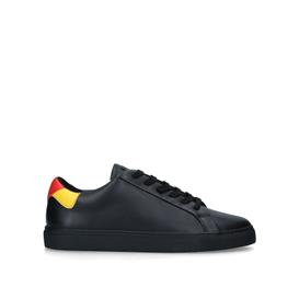 lane rainbow mens black leather rainbow low top sneakers from KURT GEIGER LONDON