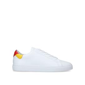 lane rainbow mens white leather rainbow low top sneakers from KURT GEIGER LONDON