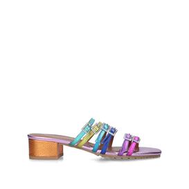 piera block mule rainbow leather block heel mules from KURT GEIGER LONDON