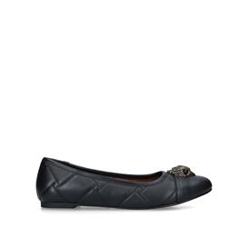 emmy black quilted leather flats from KURT GEIGER LONDON