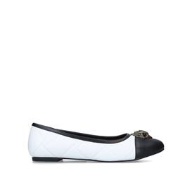 emmy white quilted leather flats from KURT GEIGER LONDON
