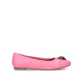 emmy pink quilted leather flats from KURT GEIGER LONDON
