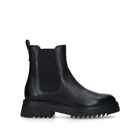 strong black leather chunky sole chelsea boots from CARVELA