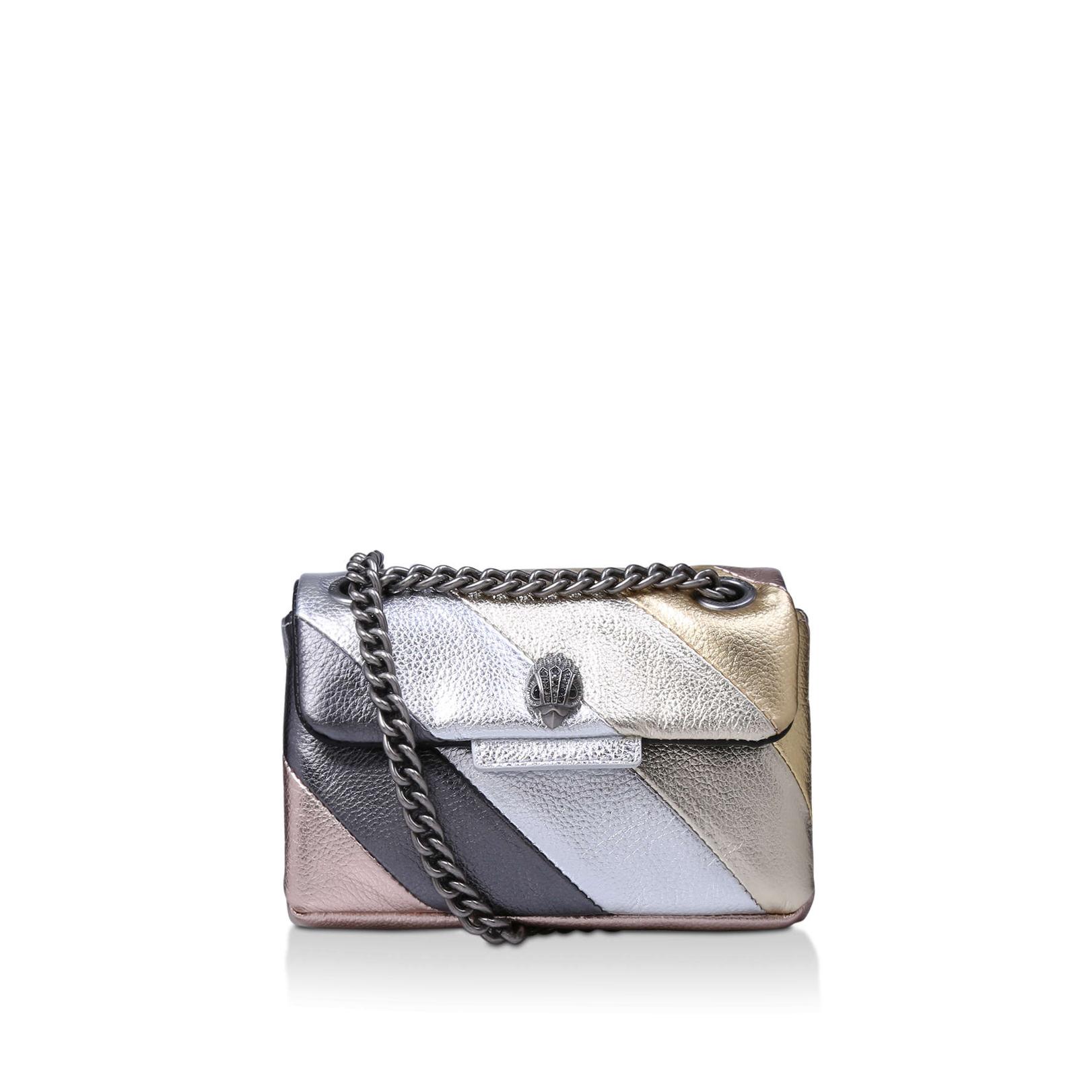 Leather Mini Kensington Metallic Shoulder Bag By Kurt Geiger London ...