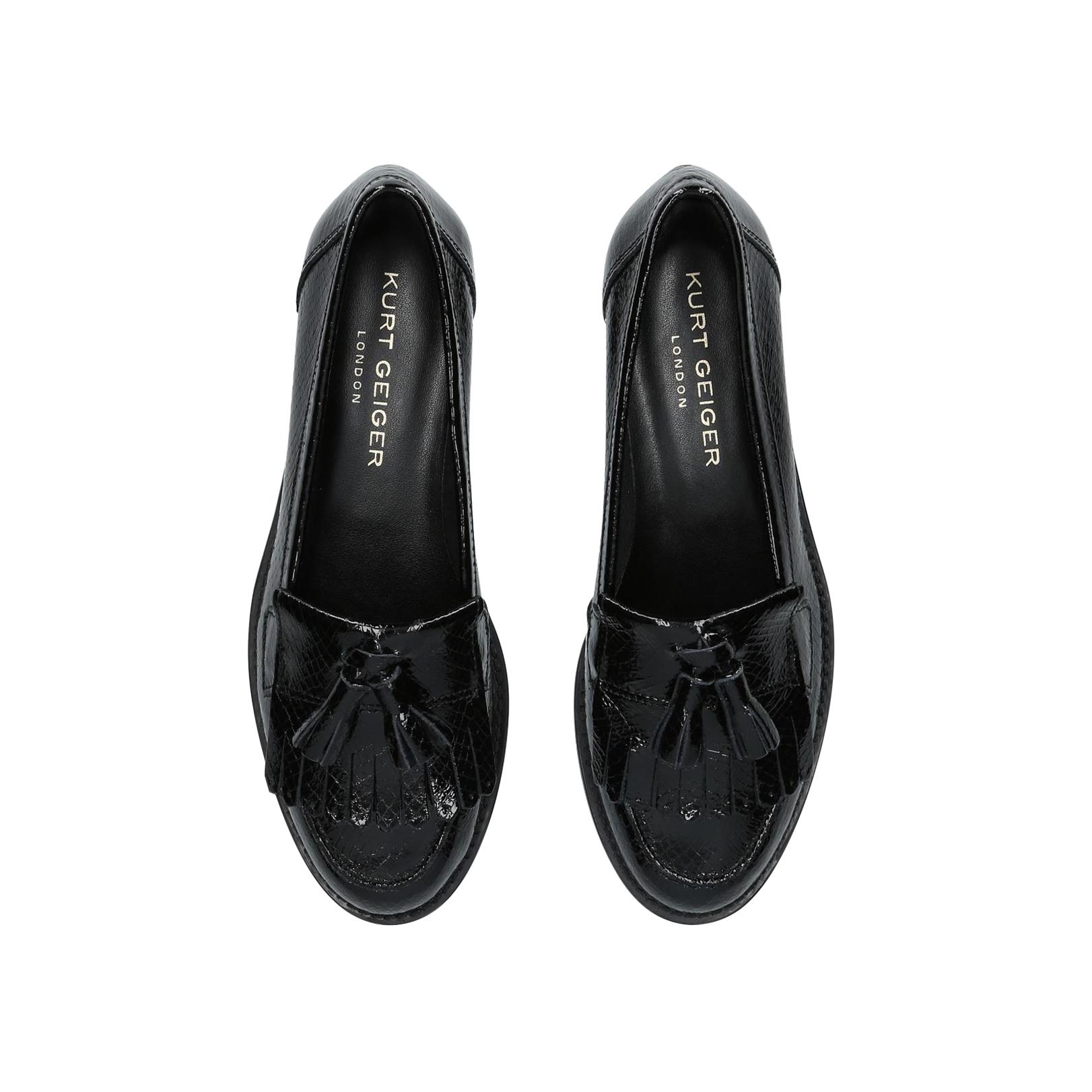 KLARKE Black Flat Loafers by KURT GEIGER LONDON