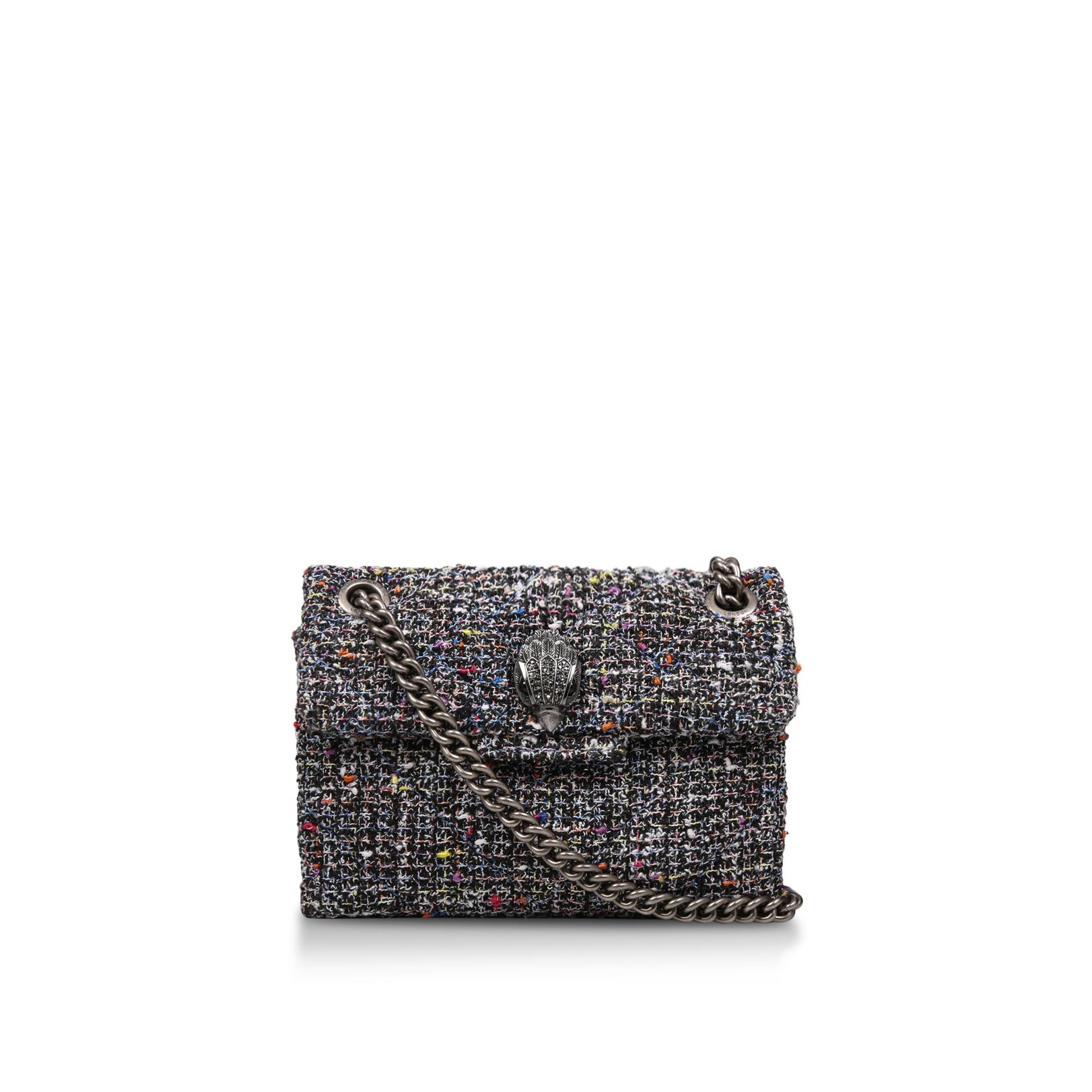 Tweed Mini Kensington X Black Tweed Mini Shoulder Bag By Kurt Geiger ...