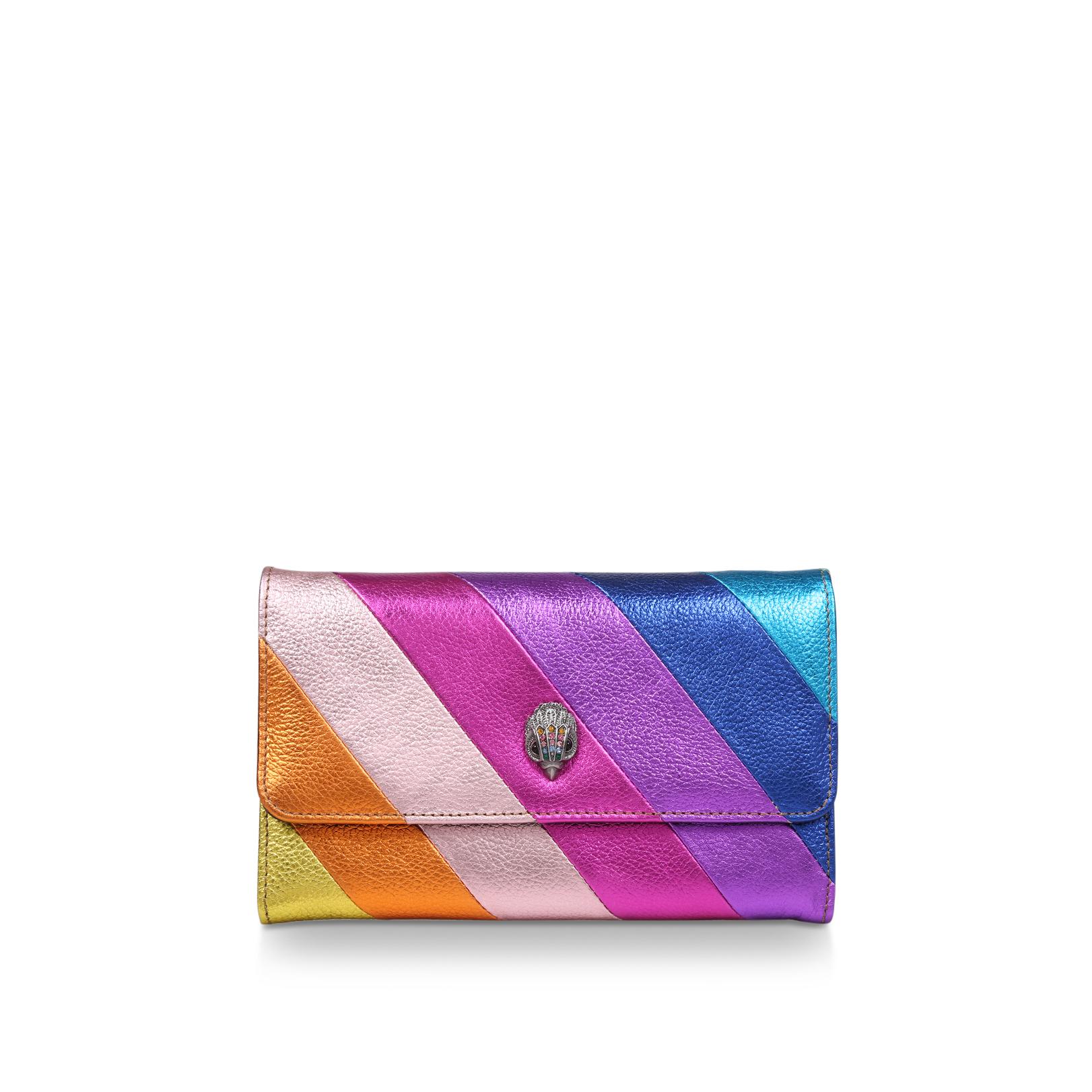 K Stripe Chain Wallet Kensington Rainbow Stripe Leather Bag By Kurt
