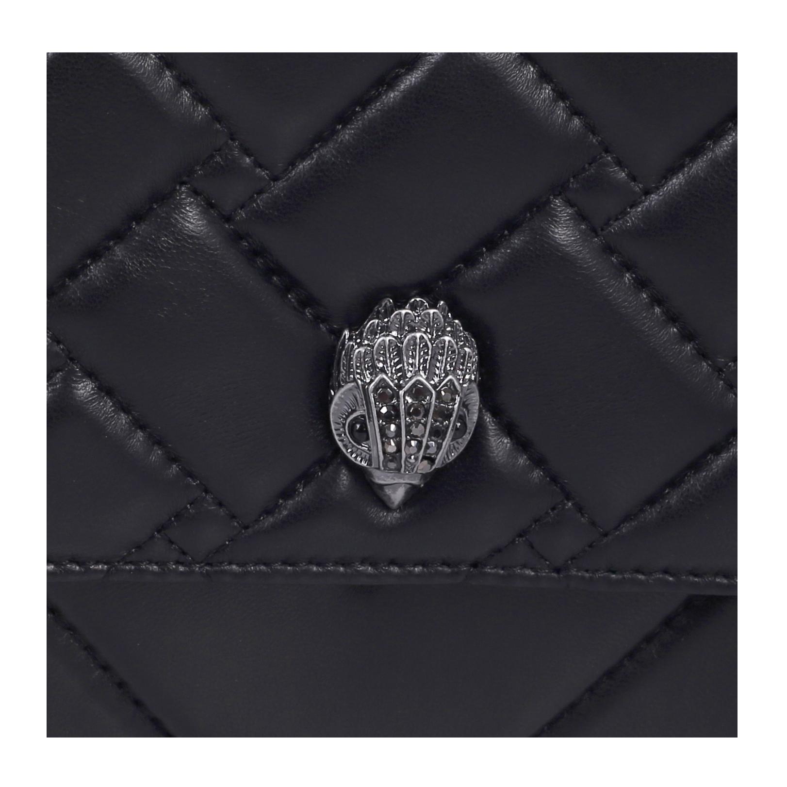 KENSINGTON CHAIN WALLET C Black Quilted Clutch Bag by KURT GEIGER LONDON