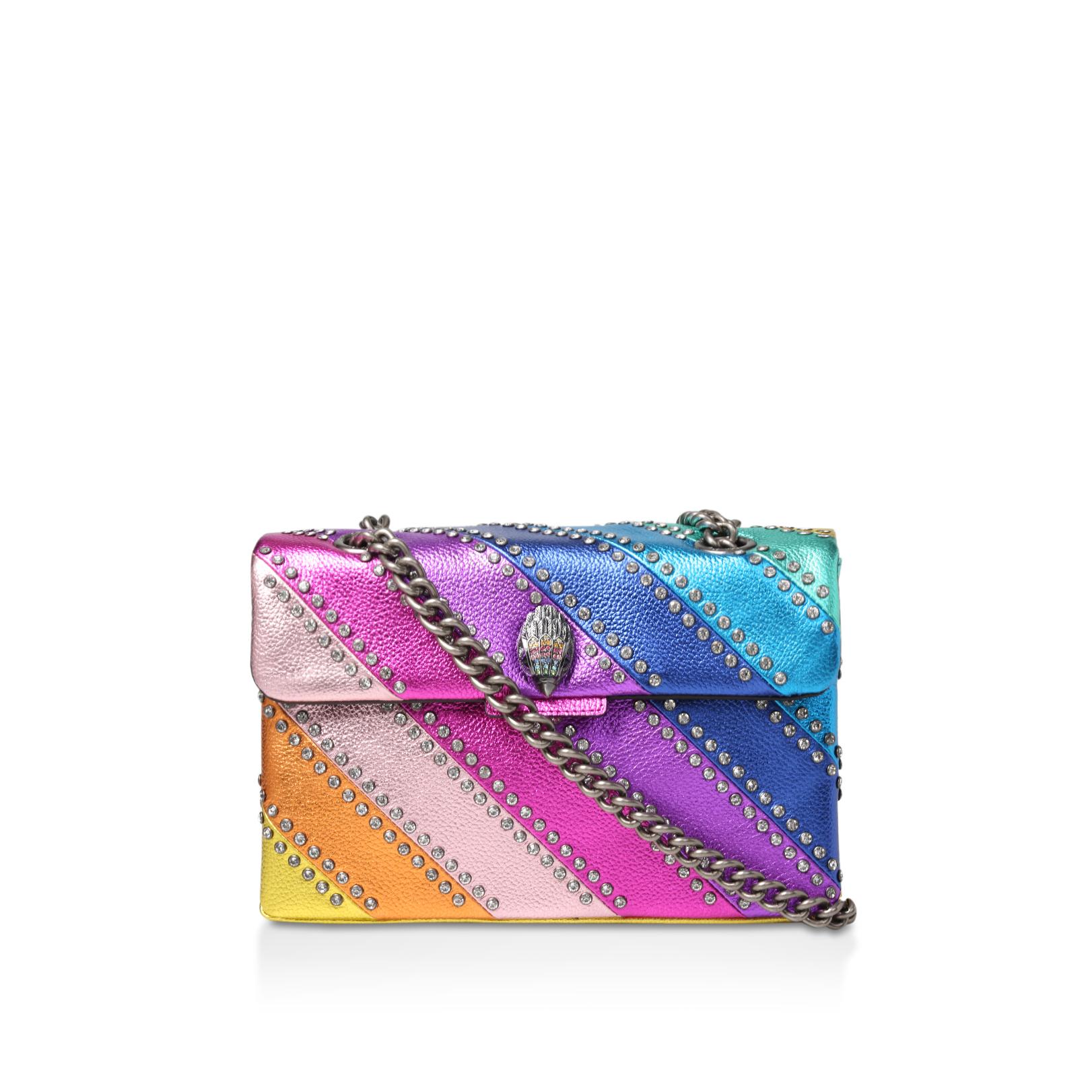 Crystal Kensington Bag Rainbow Stripe Embellished Shoulder Bag By Kurt ...