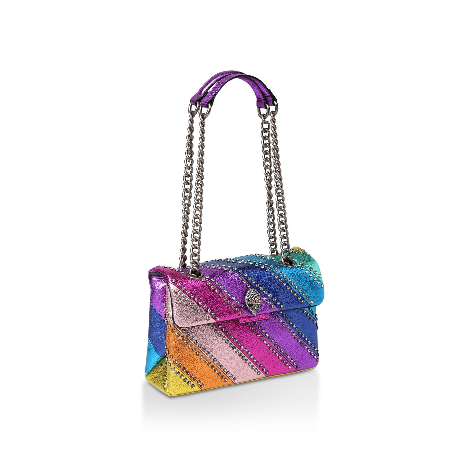 Crystal Kensington Bag Rainbow Stripe Embellished Shoulder Bag By Kurt