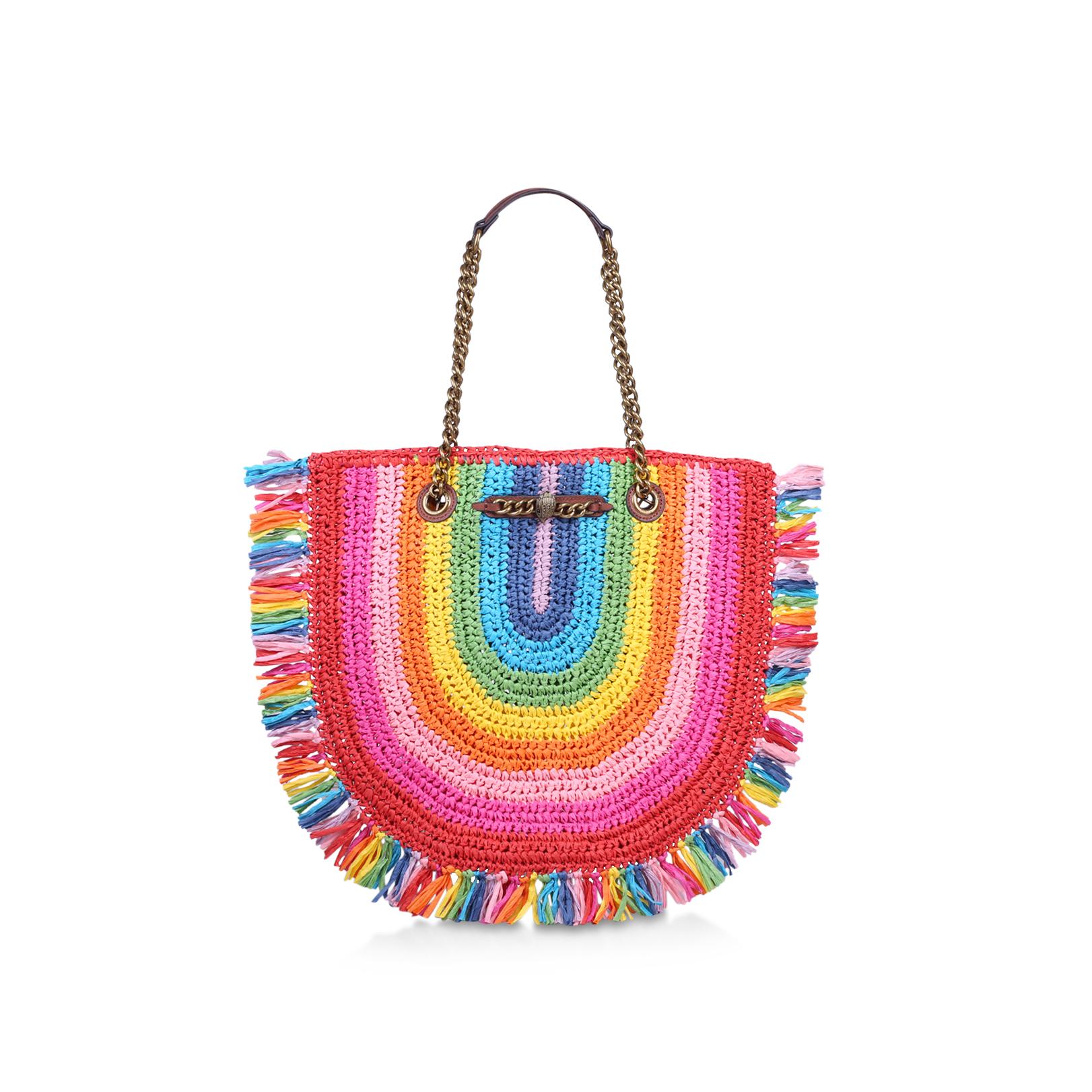 Chelsea Raffia Tote Rainbow Raffia Tote Bag By Kurt Geiger London ...