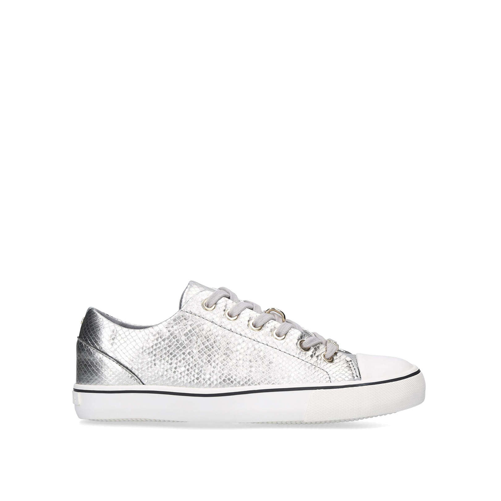 silver carvela trainers