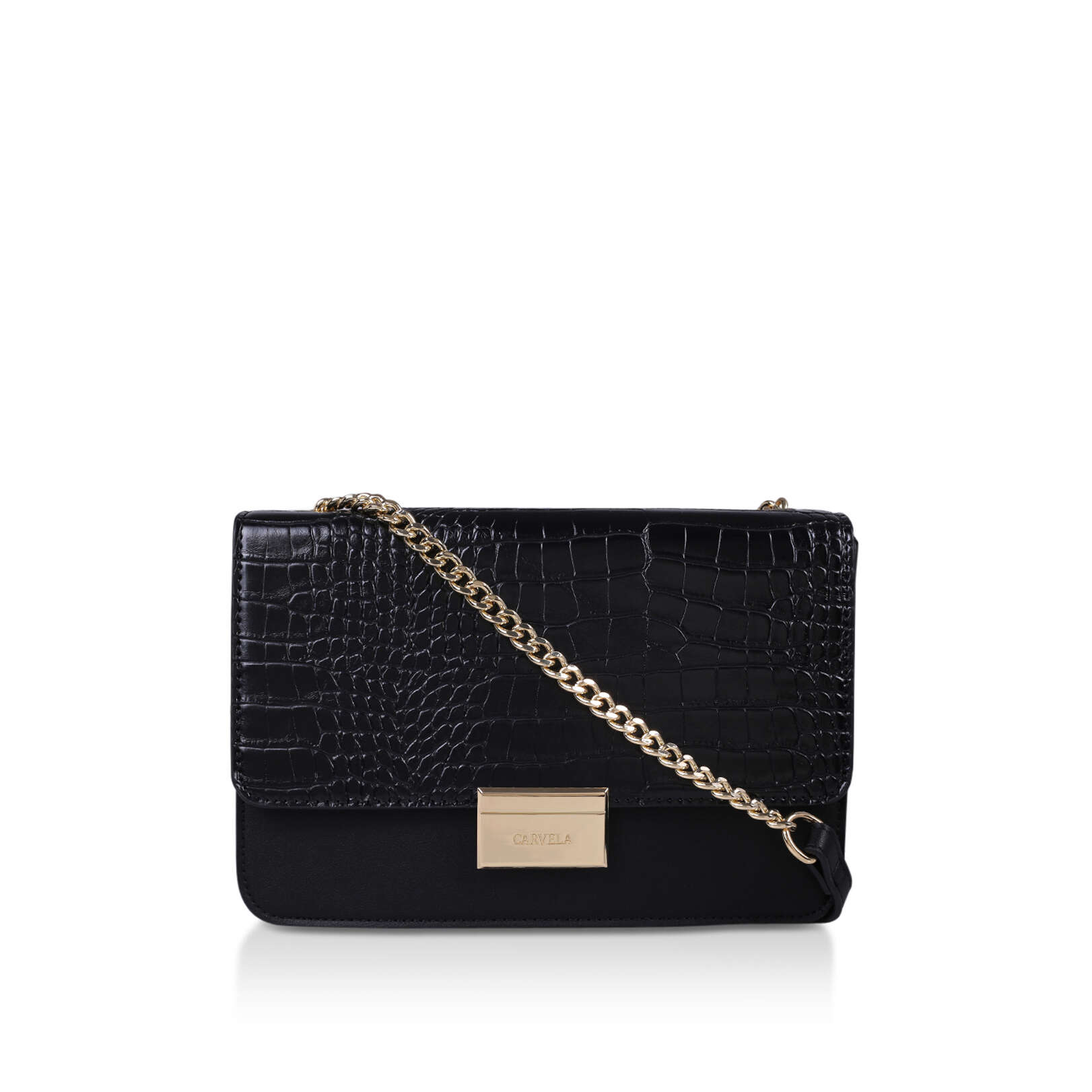 carvela shoulder bag in mock croc