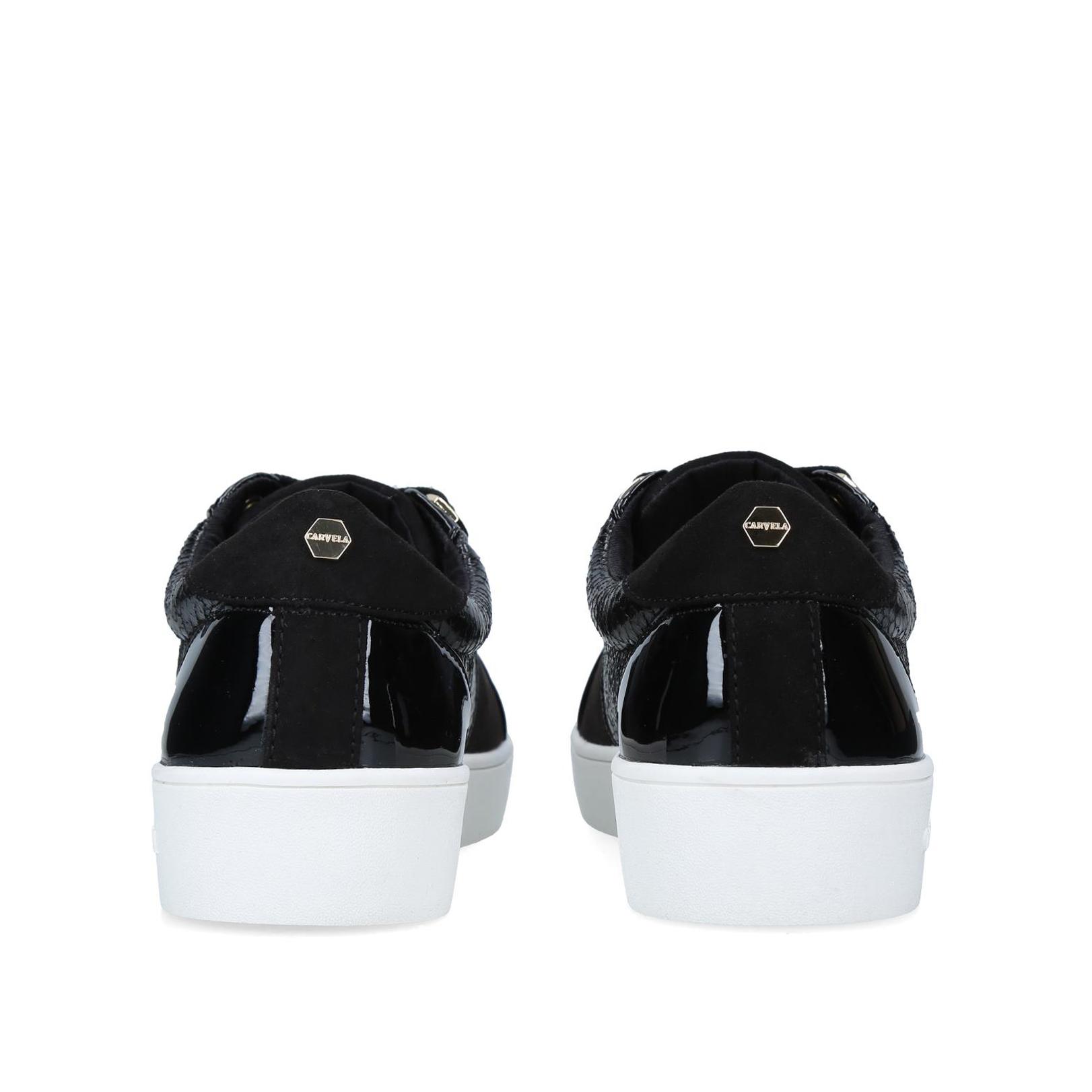 jagger cream patent lace up knitted chunky ankle boots