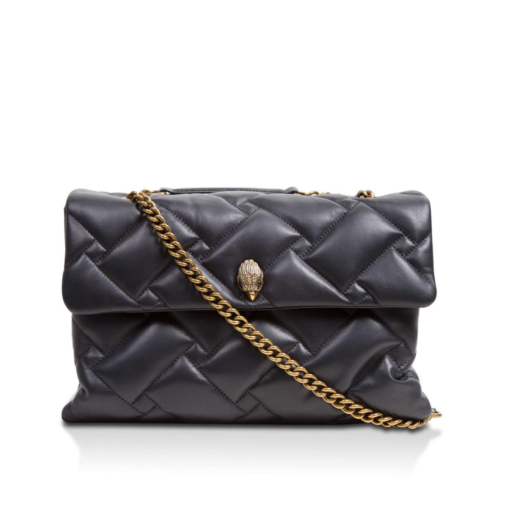 Kensington Soft Xxl Bag Black Leather Quilted Oversized Bag By Kurt ...