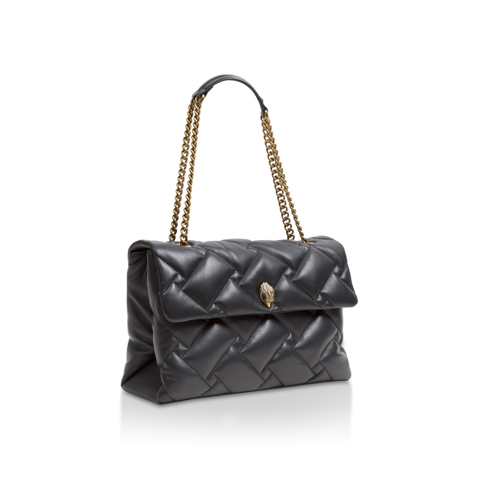 KENSINGTON SOFT XXL BAG Black Leather Quilted Oversized Bag by KURT ...