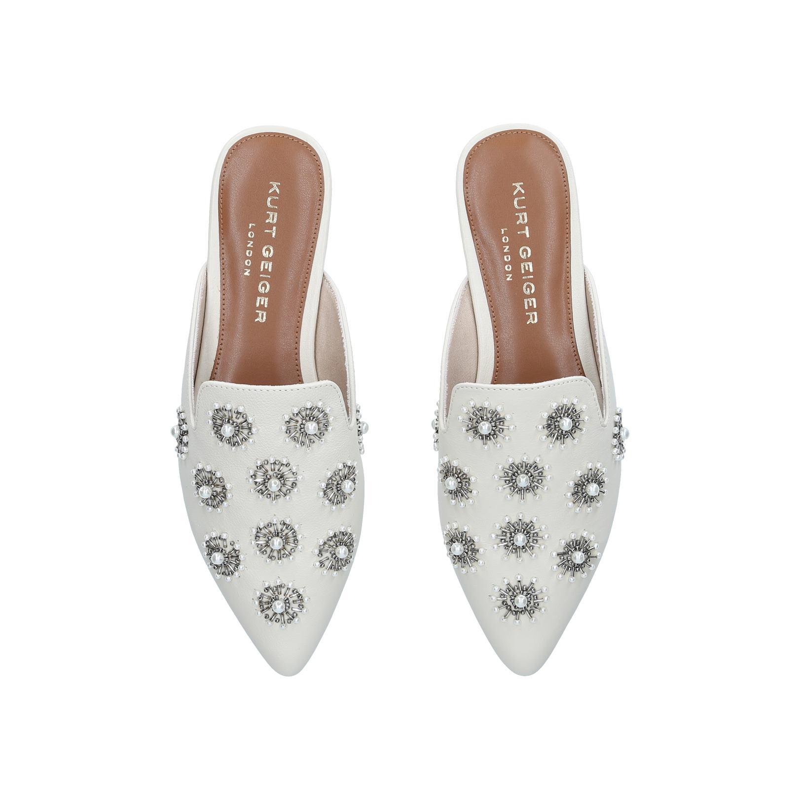 kurt geiger london women's olive embellished mules