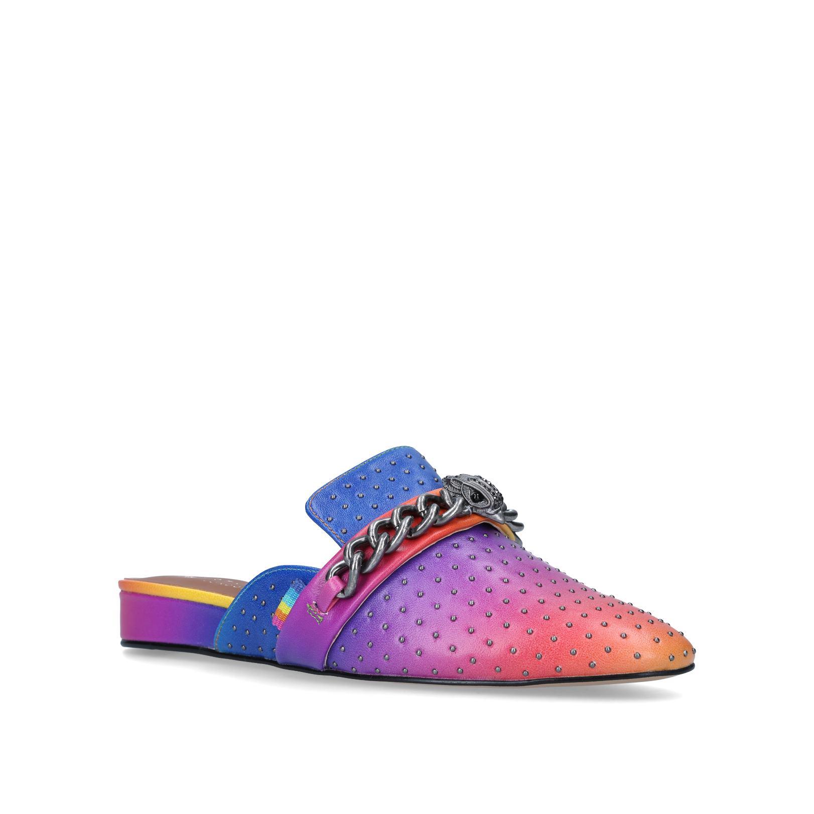 CHELSEA MULE Fuchsia Rainbow Studded Mules by KURT GEIGER LONDON