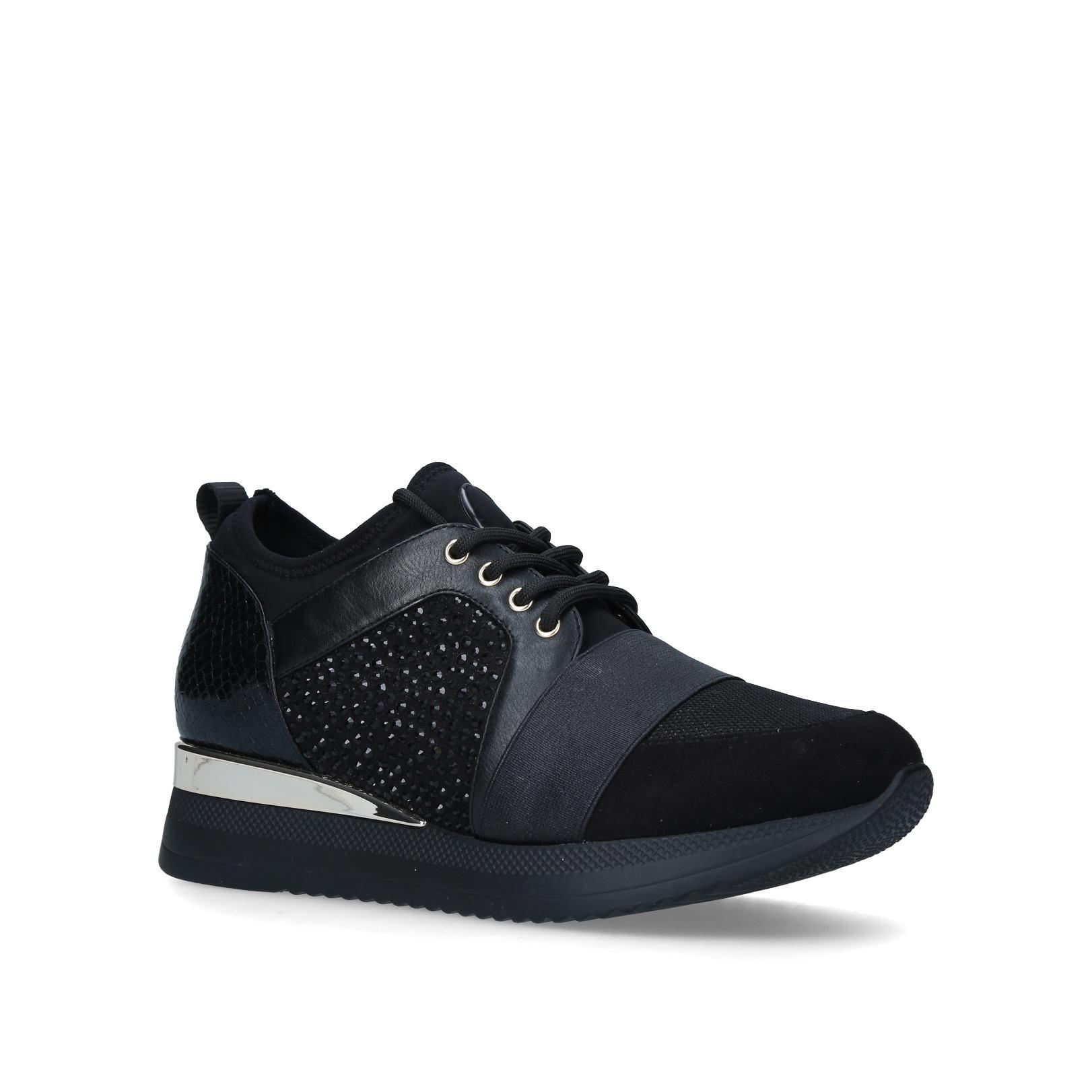 carvela joyful black trainers