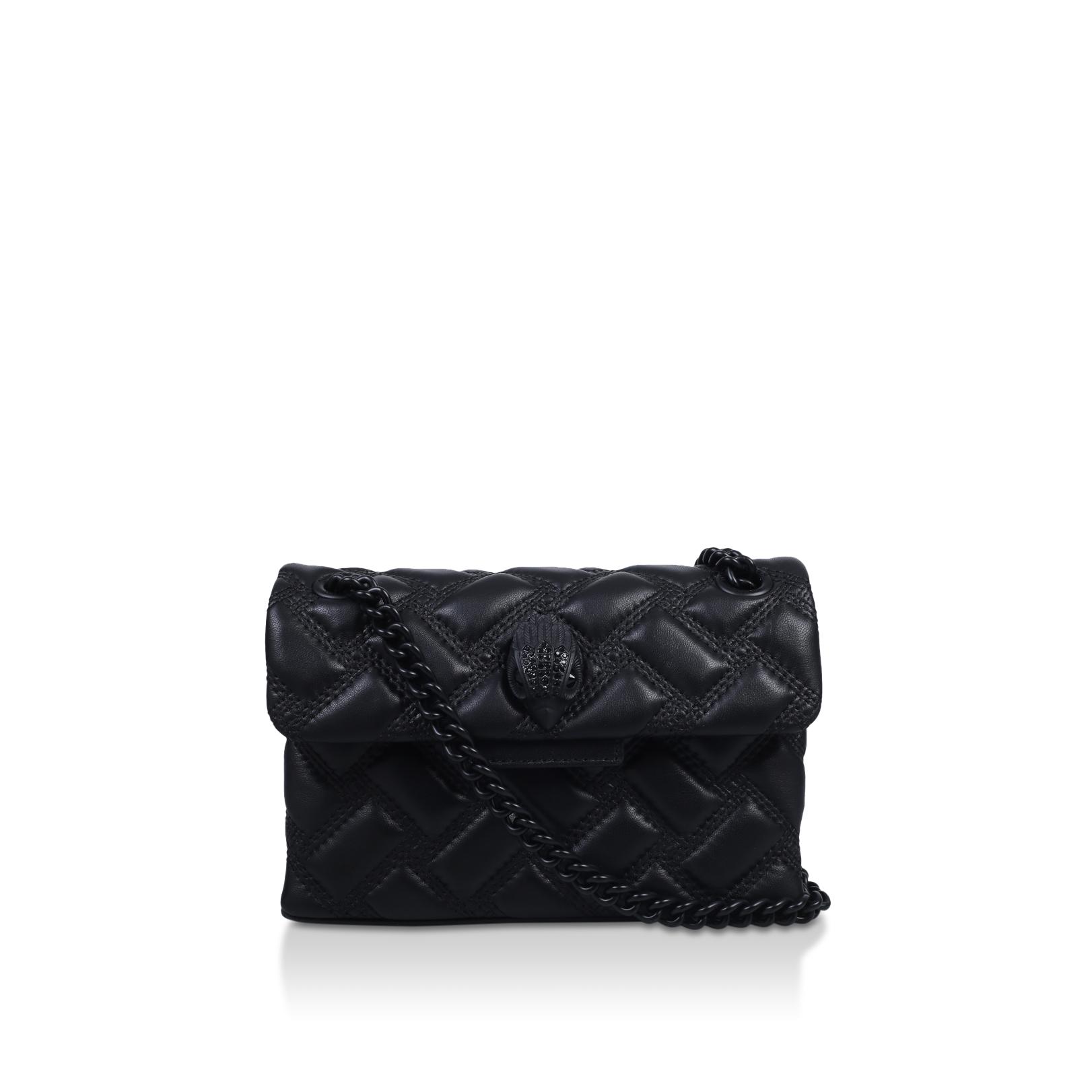 MINI KENSINGTON DRENCH Black Quilted Leather Mini Bag by KURT GEIGER LONDON