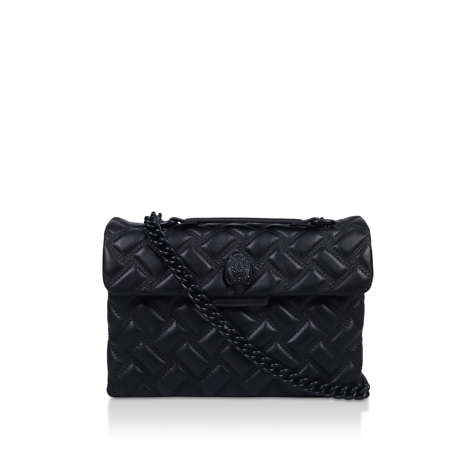 KENSINGTON BAG DRENCH Black Quilted Leather Shoulder Bag by KURT GEIGER LONDON