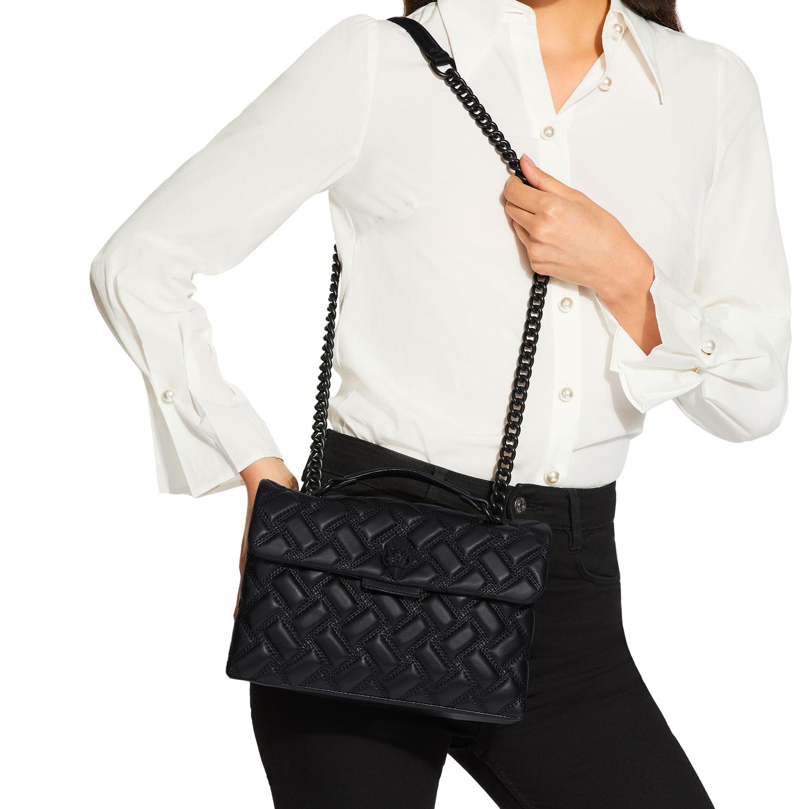 KENSINGTON BAG DRENCH Black Quilted Leather Shoulder Bag by KURT GEIGER ...