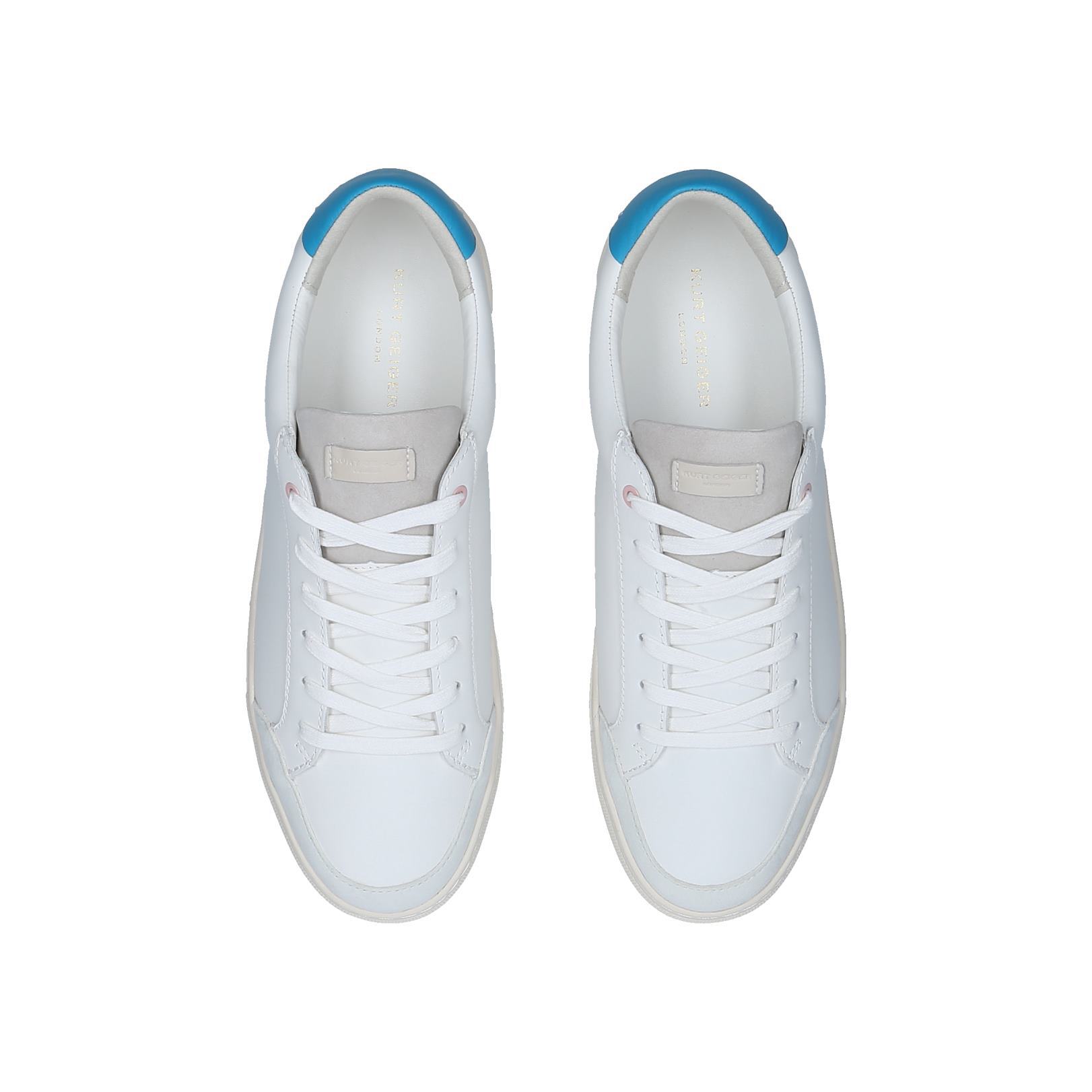 LANE POP MENS White Leather Low Top Sneakers by KURT GEIGER LONDON