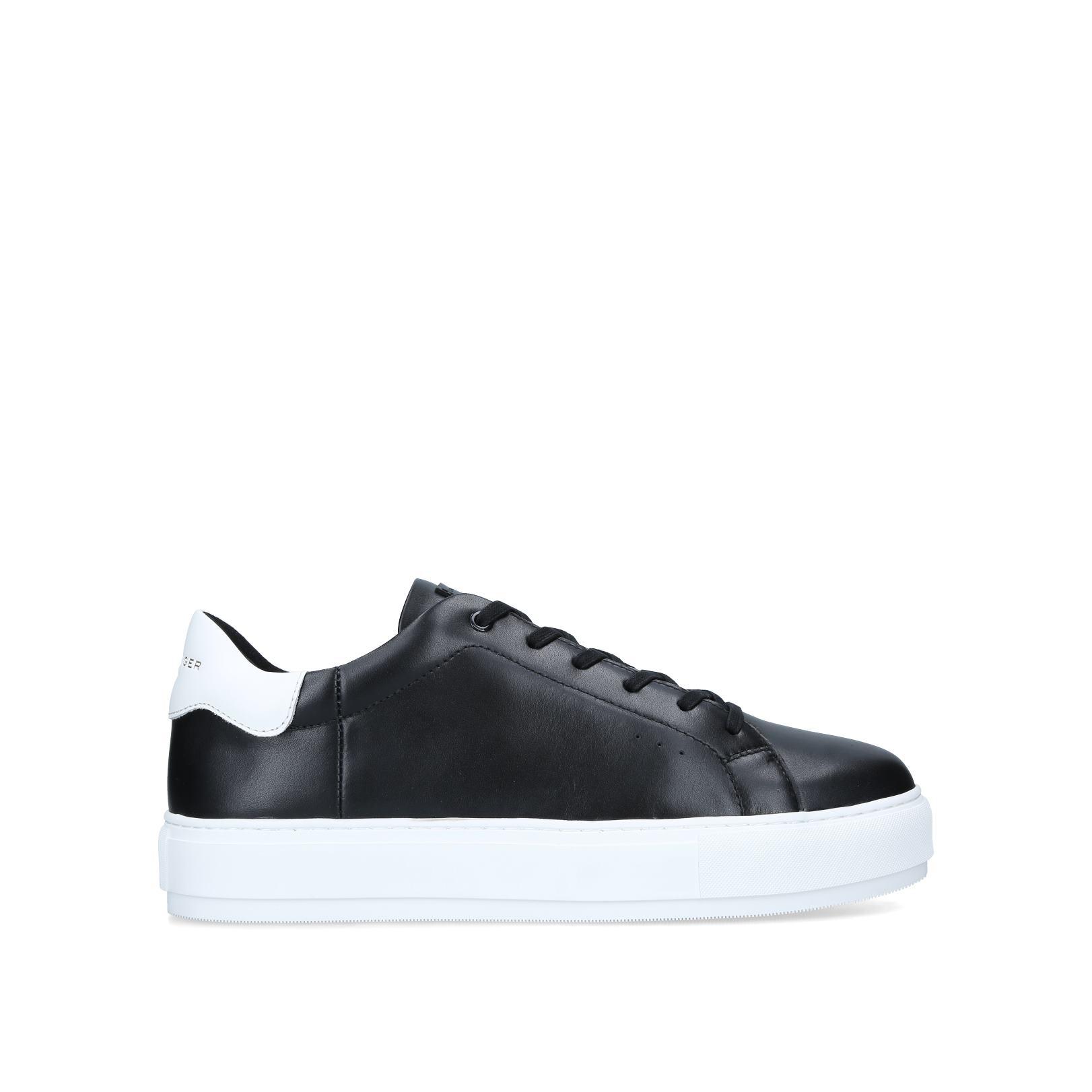 LANEY MENS Black Leather Chunky Sneakers by KURT GEIGER LONDON