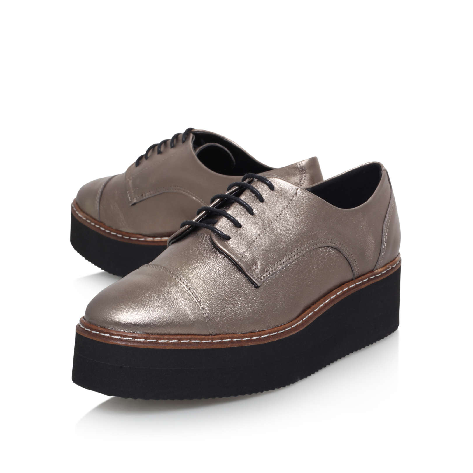 LOVE Carvela Kurt Geiger Love Bronze Leather Flat Formal Shoes by ...