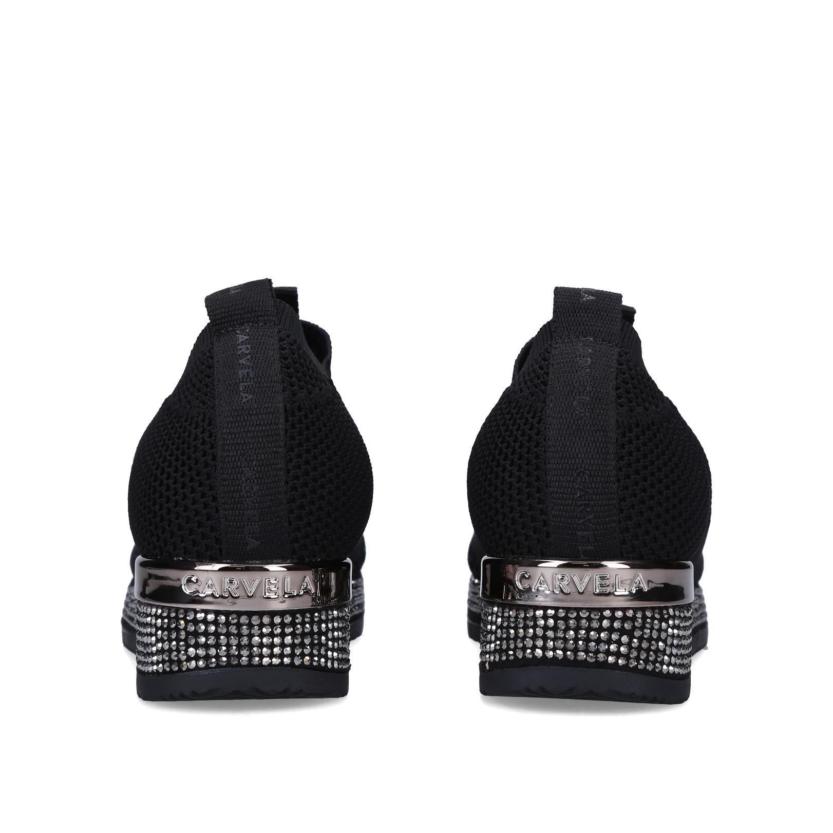 carvela janeiro slip on trainers black