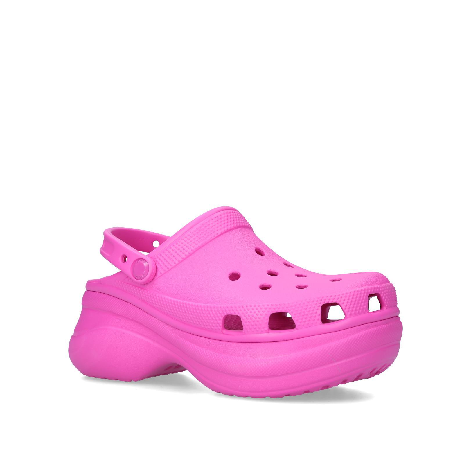 pink high top crocs