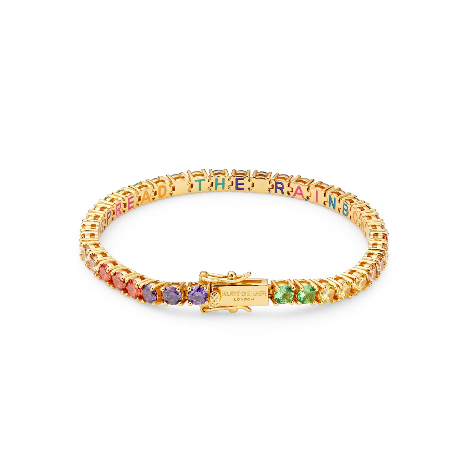 TENNIS BRACELET Rainbow Jewel Tennis Bracelet by KURT GEIGER LONDON