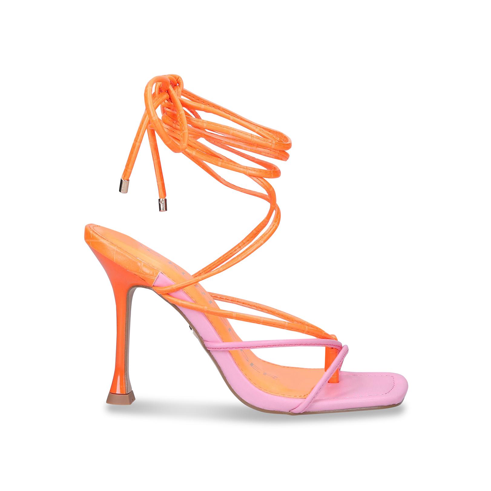 SYDNEY Neon Pink Vegan Strappy High Heels by KG KURT GEIGER
