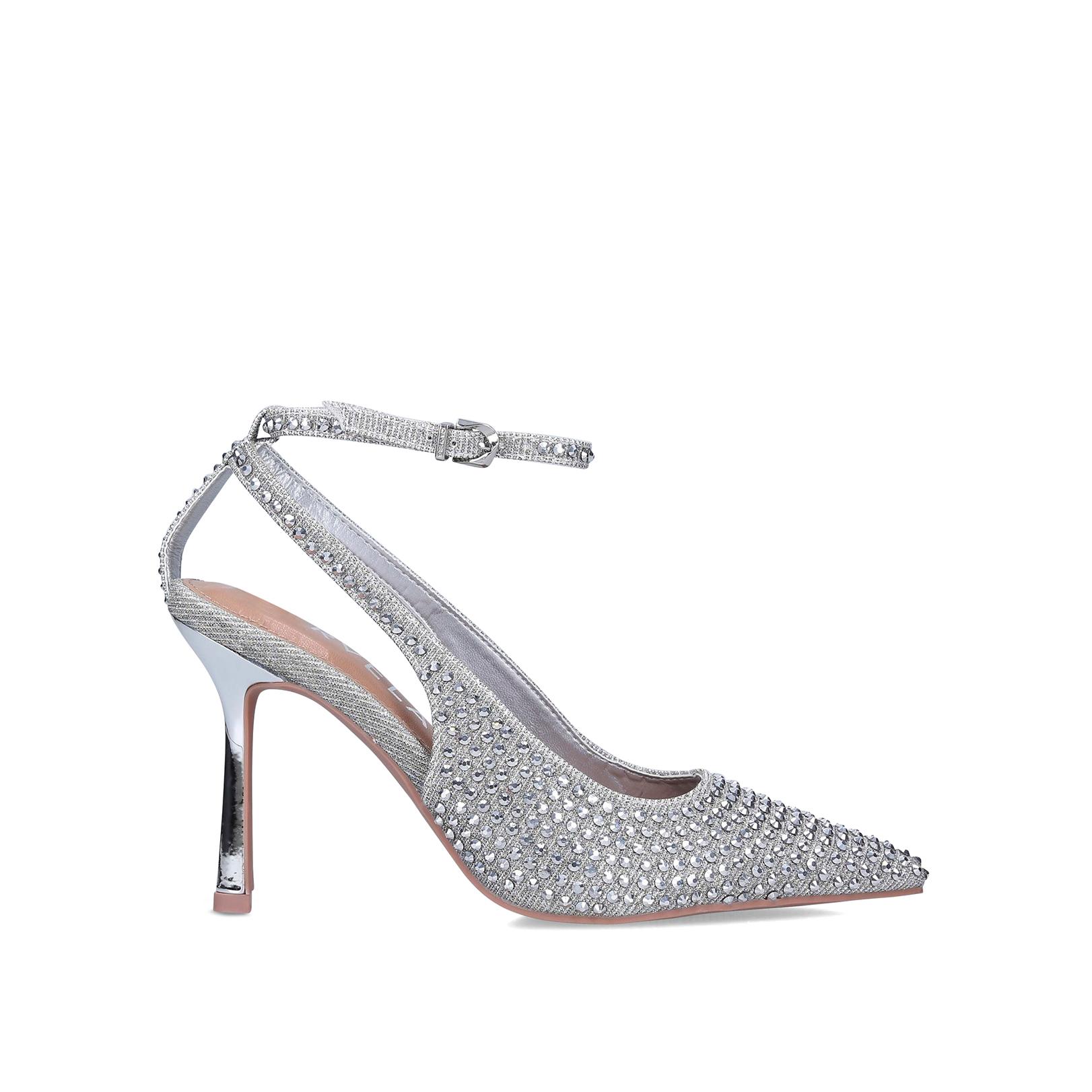 carvela silver glitter shoes