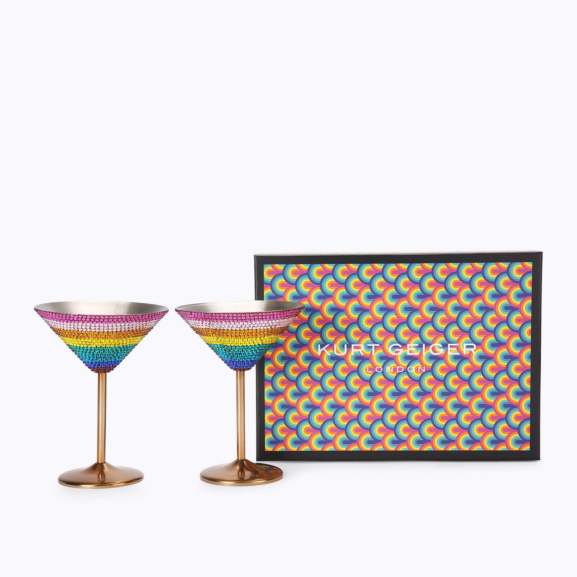 Kurt Geiger London Crystal Martini Glass Set | Dillard's