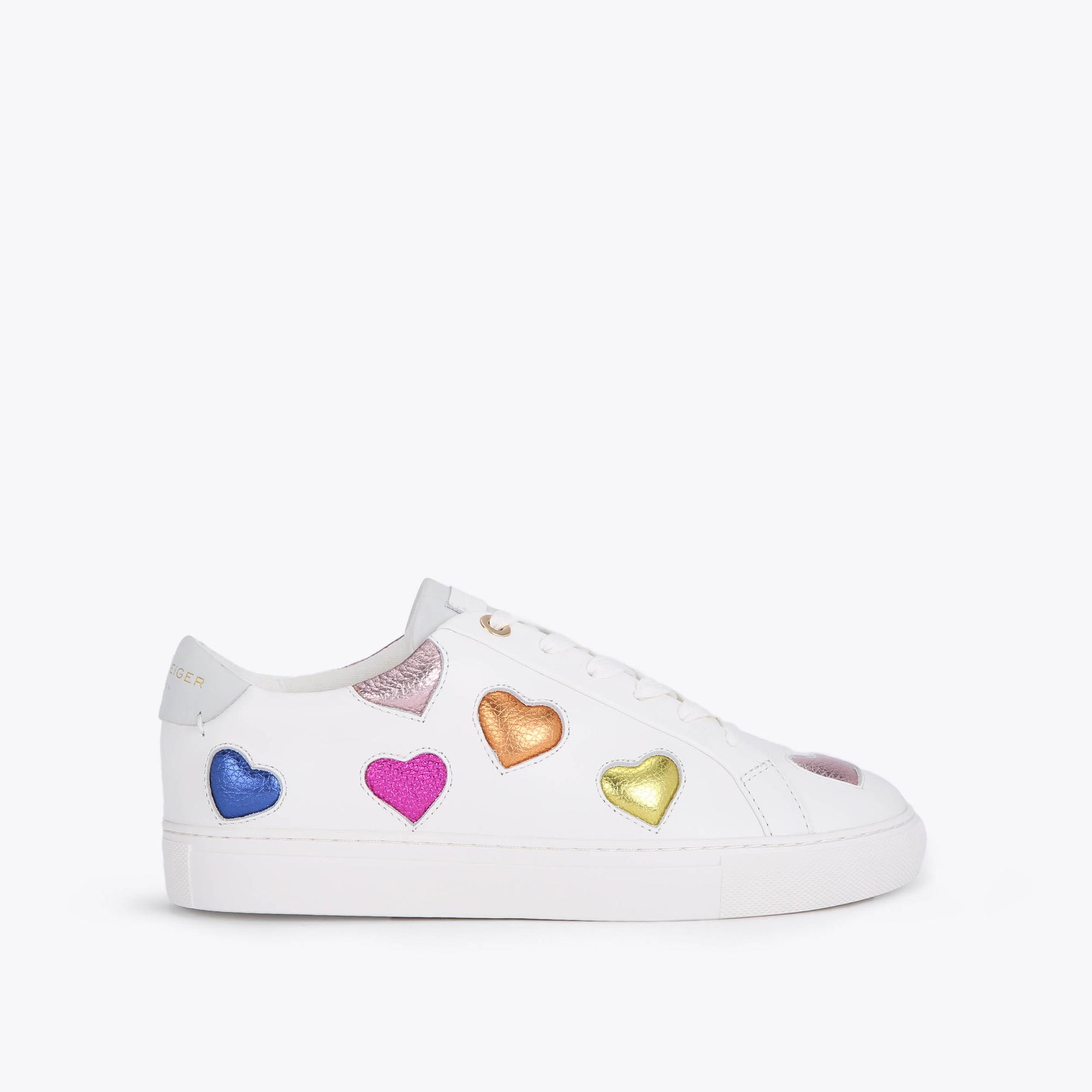 LOVE Rainbow Hearts Low Top Sneakers by LONDON