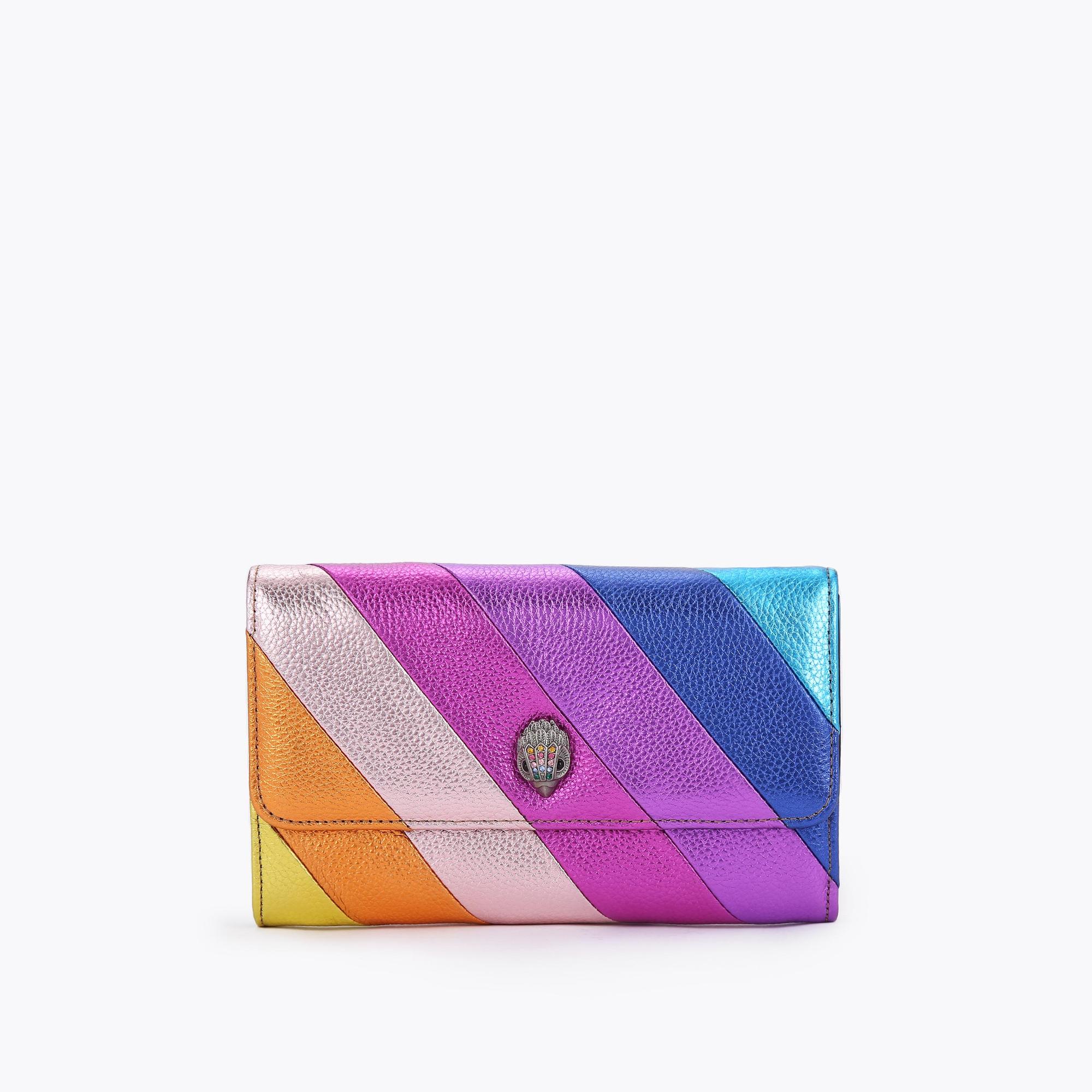 K STRIPE CHAIN WALLET Kensington Rainbow Stripe Leather Bag by KURT GEIGER  LONDON