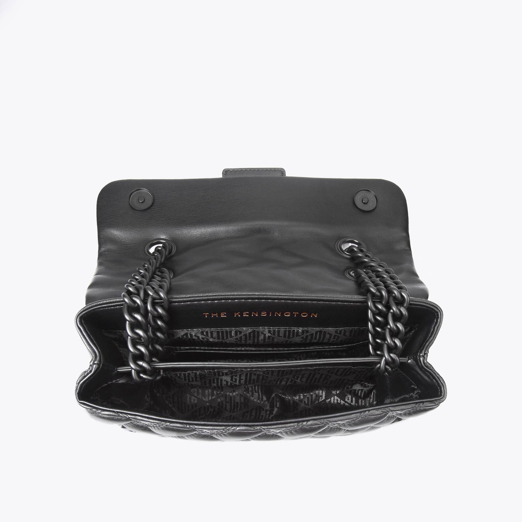 Kurt Geiger London Kensington Quilted Leather Shoulder Bag - Black