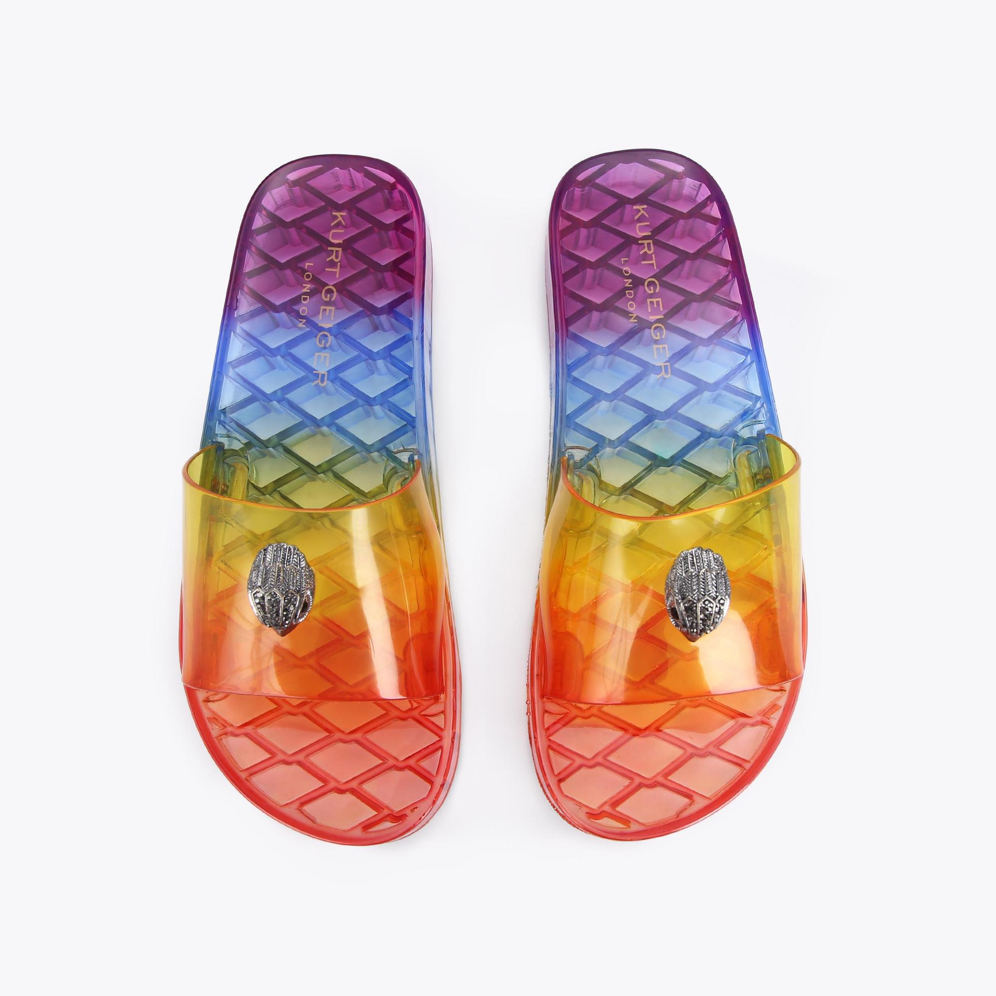 kurt geiger sliders rainbow