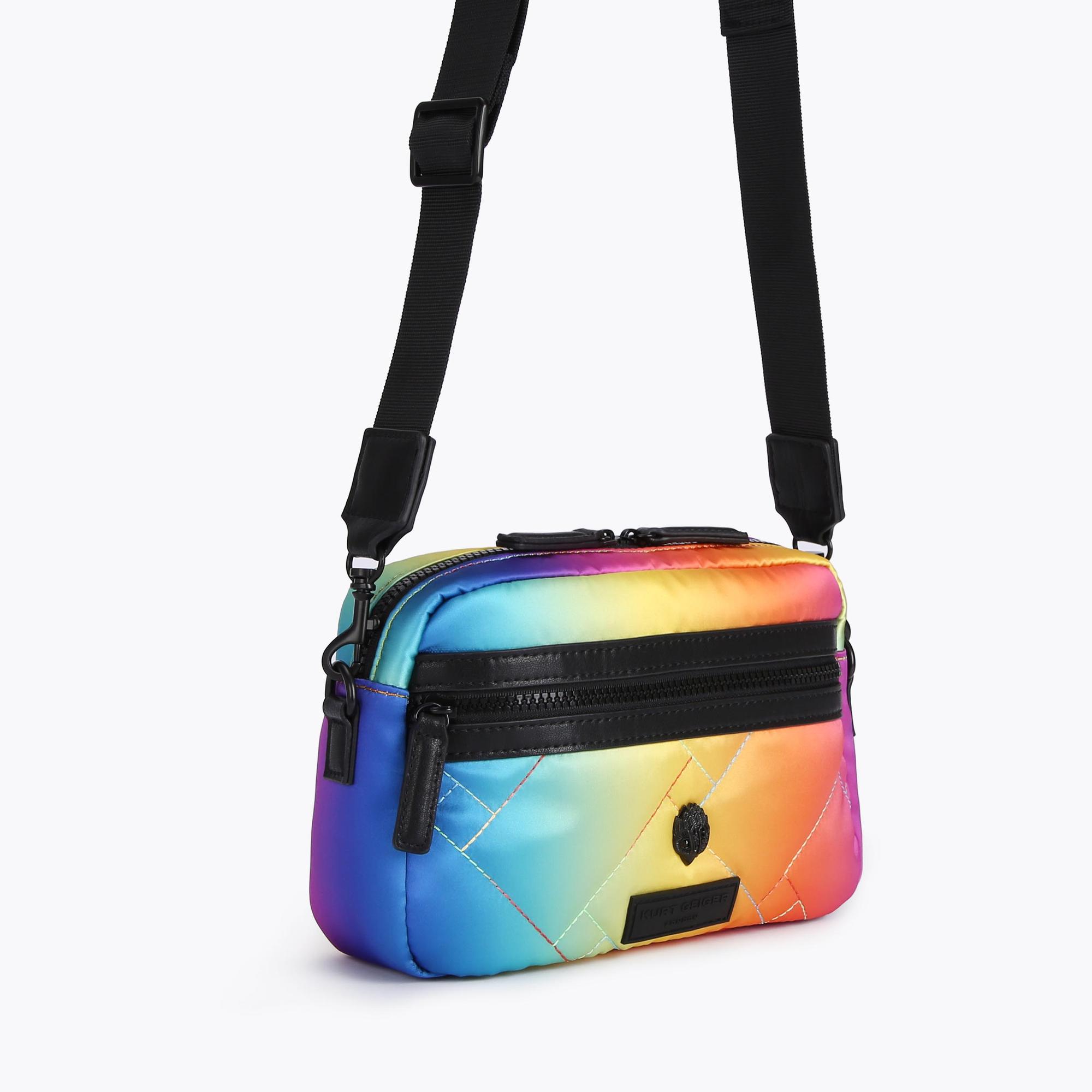 RECYCLED CROSS BODY Rainbow Ombre Nylon Cross Body Bag by KURT GEIGER LONDON
