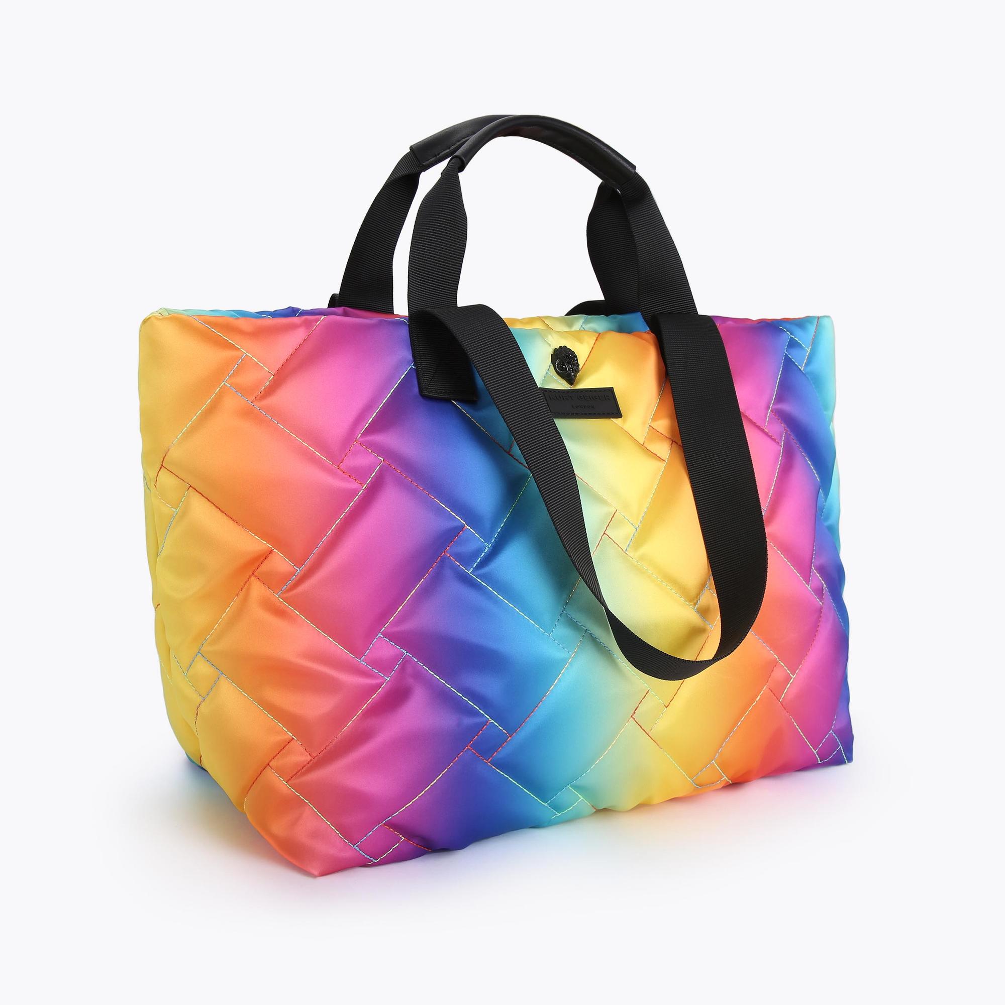 RECYCLED SHOPPER Ombre Rainbow Recycled Shopper Bag by KURT GEIGER LONDON