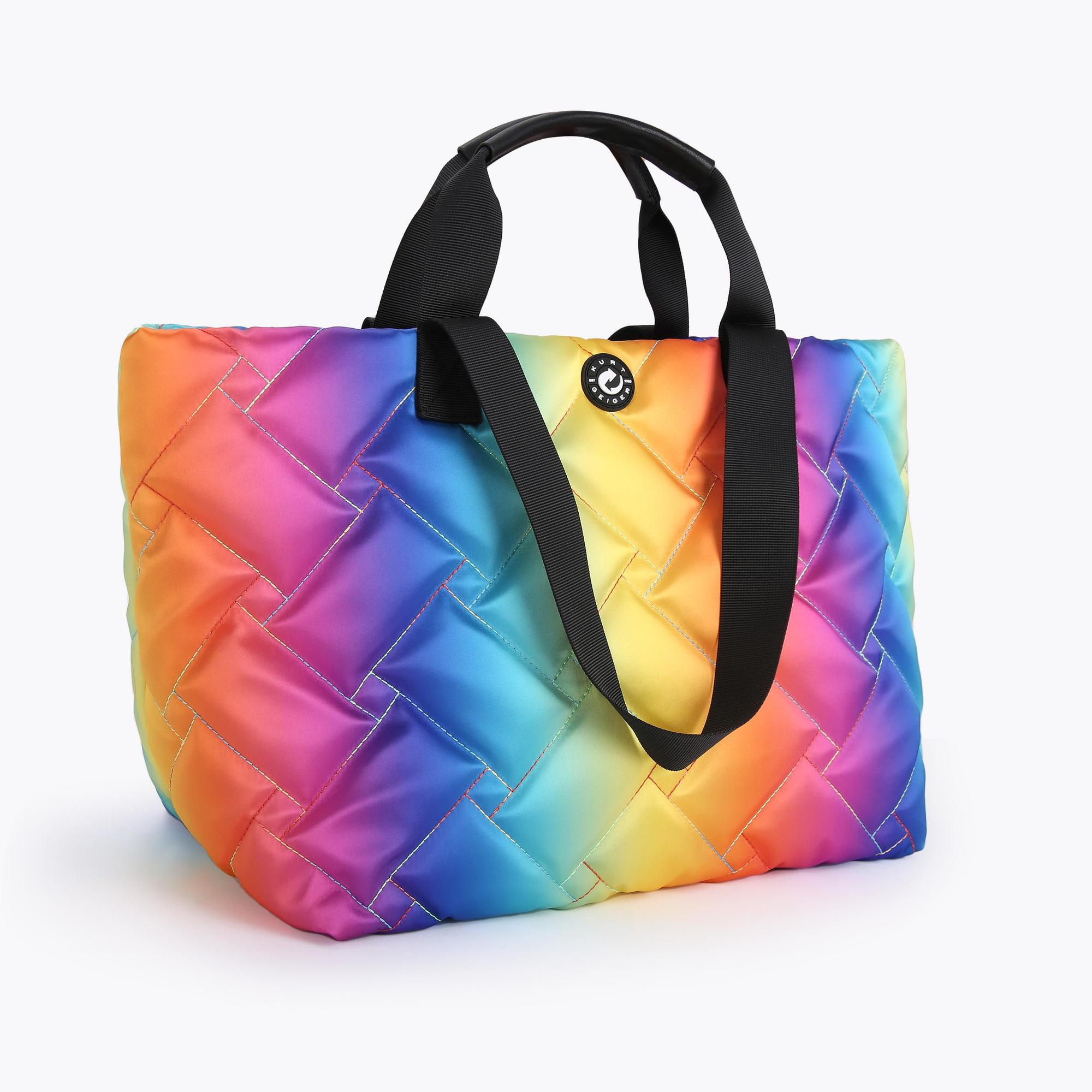 RECYCLED SHOPPER Ombre Rainbow Recycled Shopper Bag by KURT GEIGER
