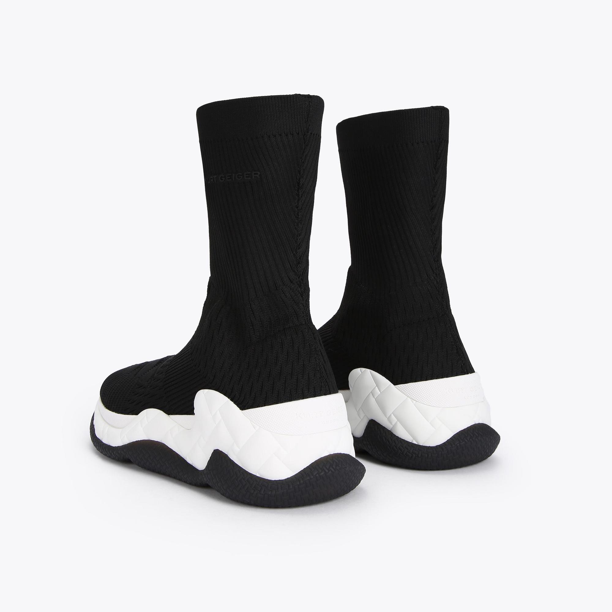 LONDON KNIT SOCK Black High Ankle 