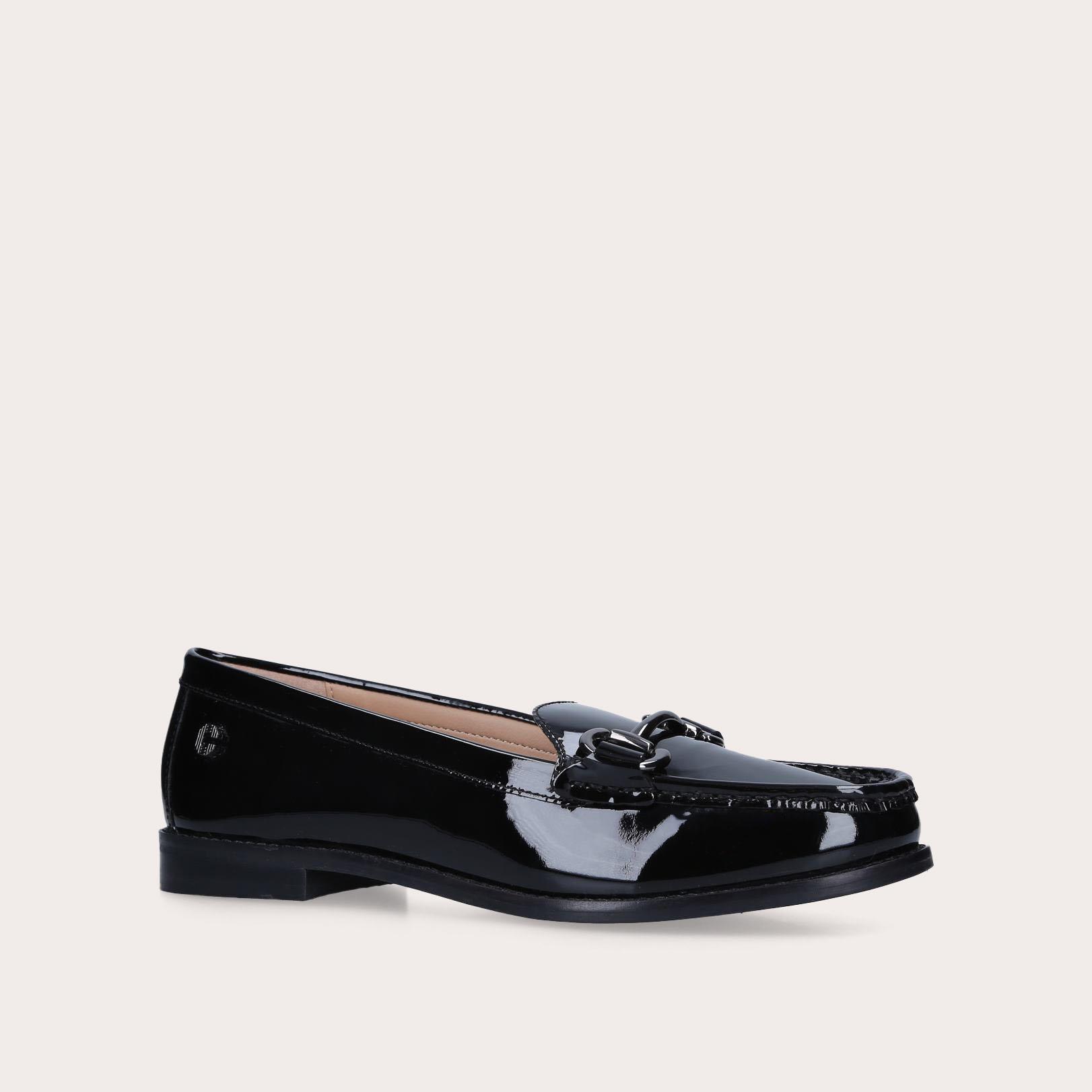 Women's MEANBABE Semicasual Stud Detail Patent Loafers in Black | 9 UK | Rag & Co.